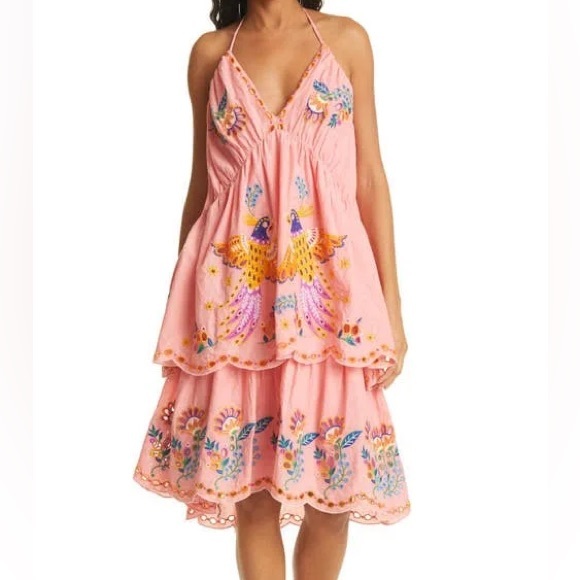 Farm Rio Richelieu Crossed Front Midi Dress - Picture 2 of 4